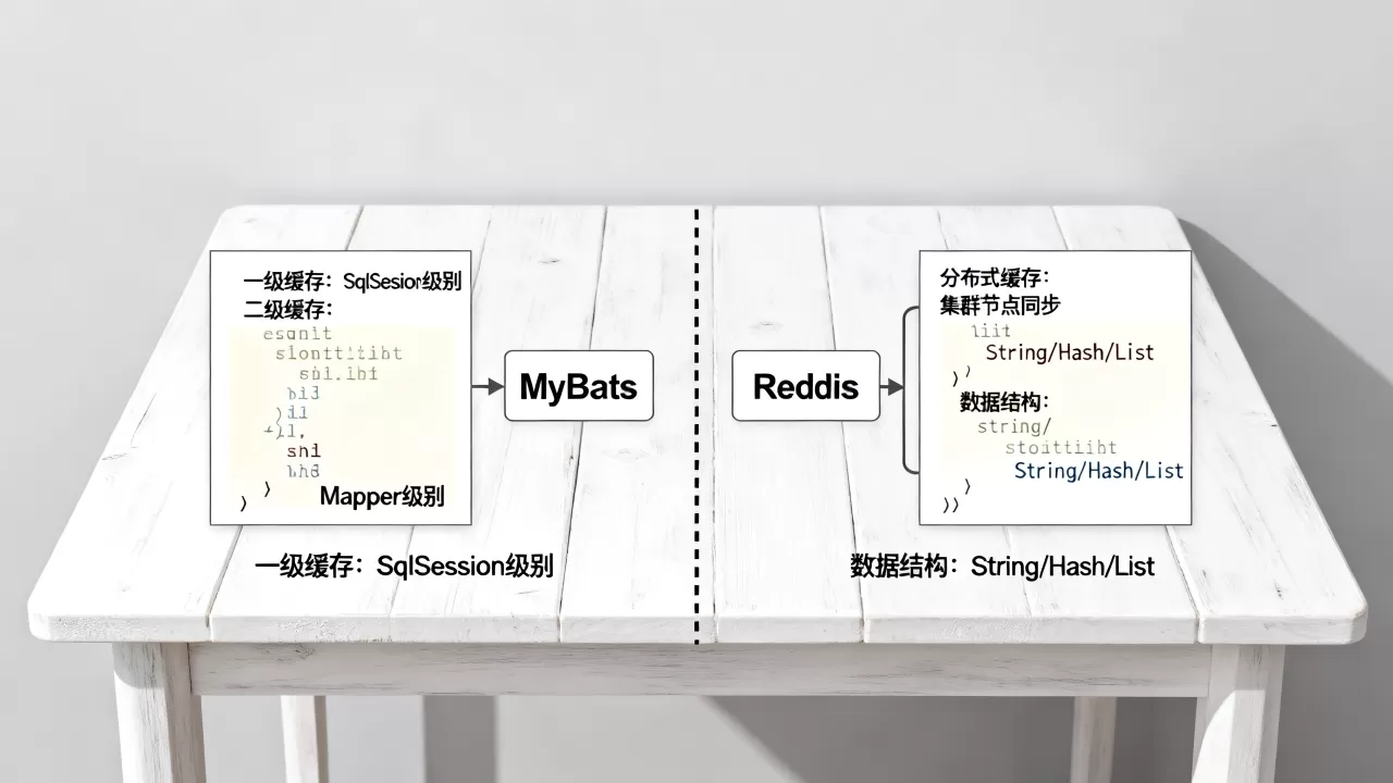 MyBatis缓存与Redis分布式缓存有何区别，如何整合？
