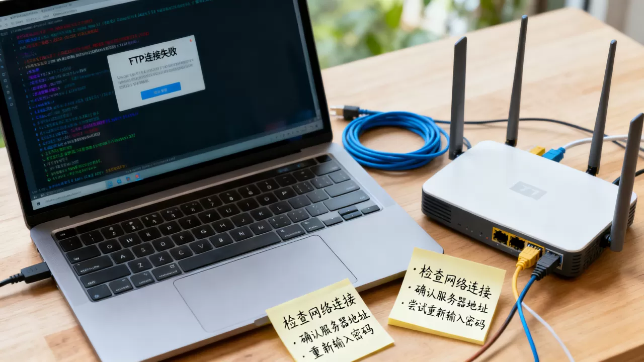 FTP一直显示未连接到服务器，连接失败怎么解决？