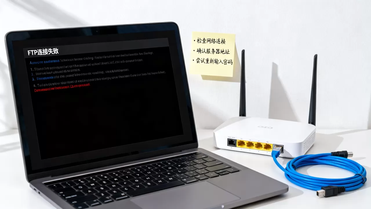 FTP一直显示未连接到服务器，连接失败怎么解决？