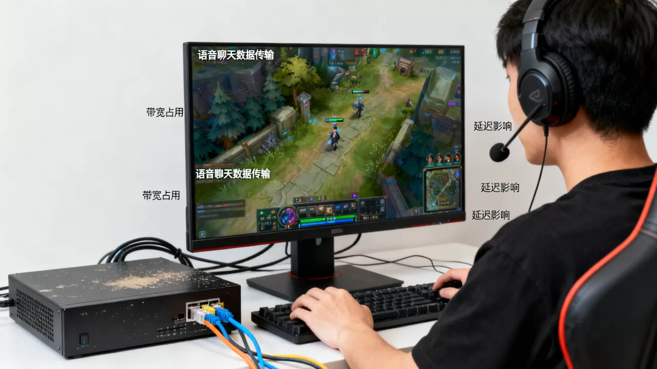 游戏语音聊天对服务器带宽有什么影响，会影响游戏延迟吗？
