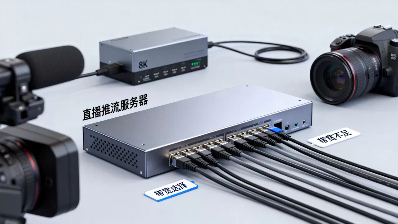 直播推流服务器带宽怎么选，直播推流带宽不足怎么办