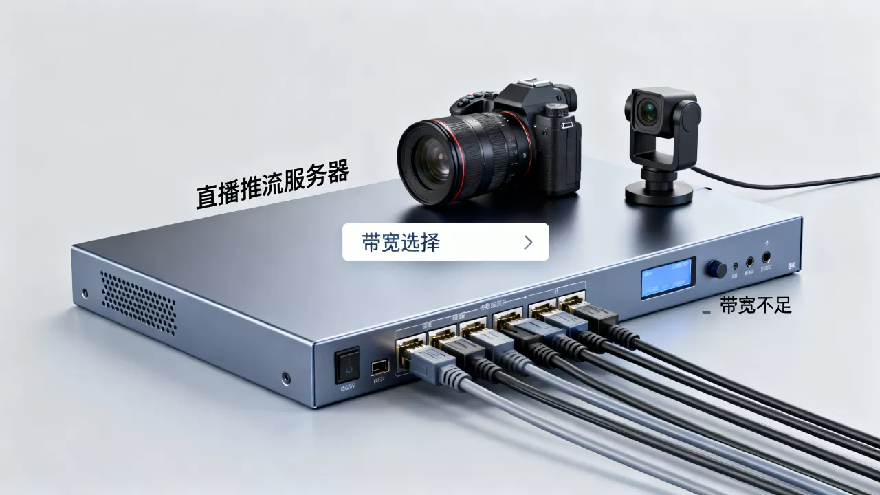 直播推流服务器带宽怎么选，直播推流带宽不足怎么办