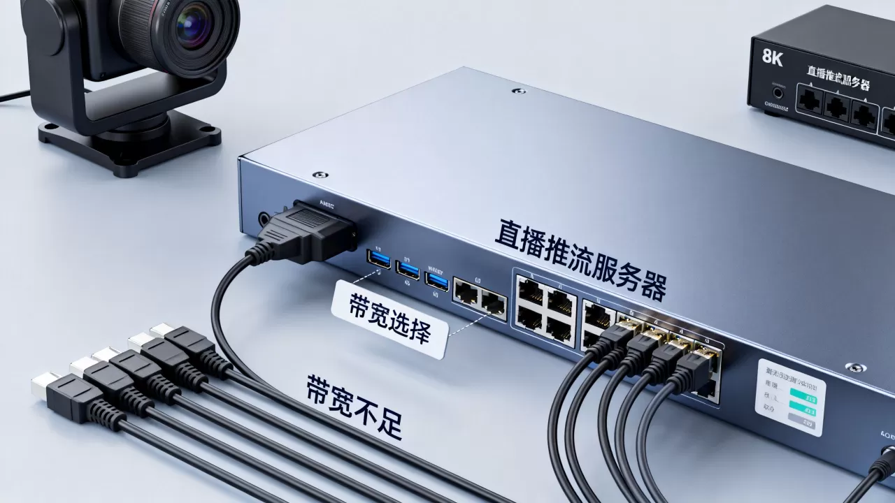 直播推流服务器带宽怎么选，直播推流带宽不足怎么办