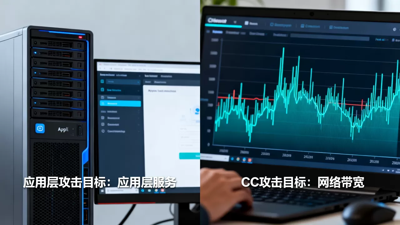 应用层攻击和 CC 攻击在目标上有何不同，应用层攻击与CC攻击目标区别在哪？