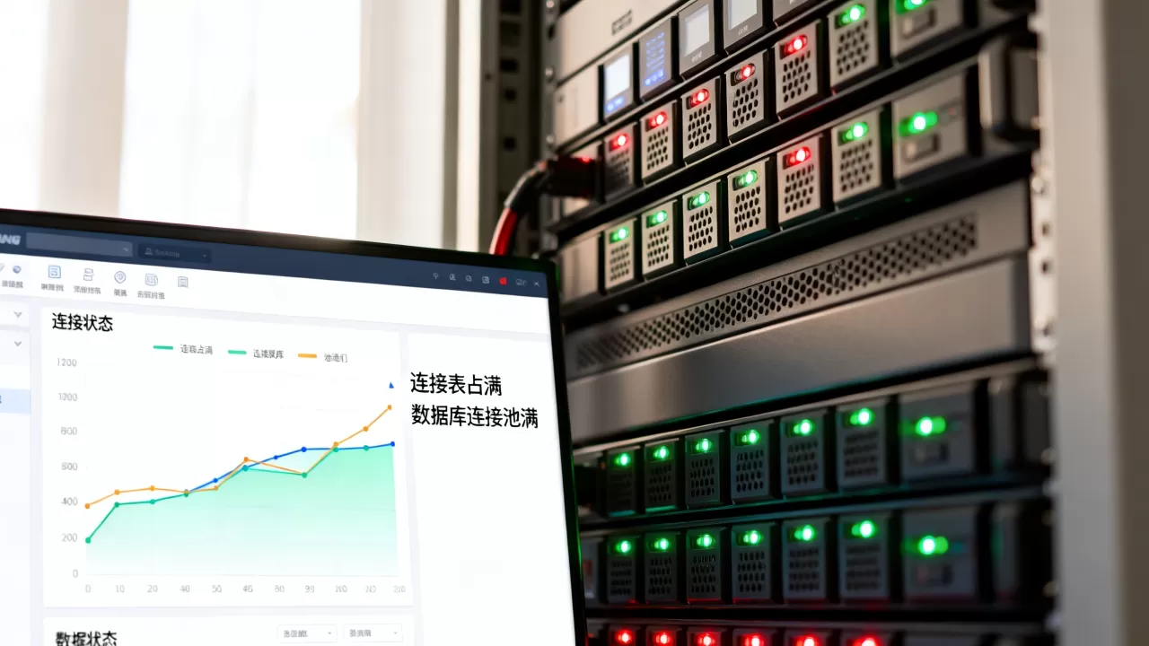 连接表被占满时服务器会表现出什么现象，数据库连接池满了会怎样