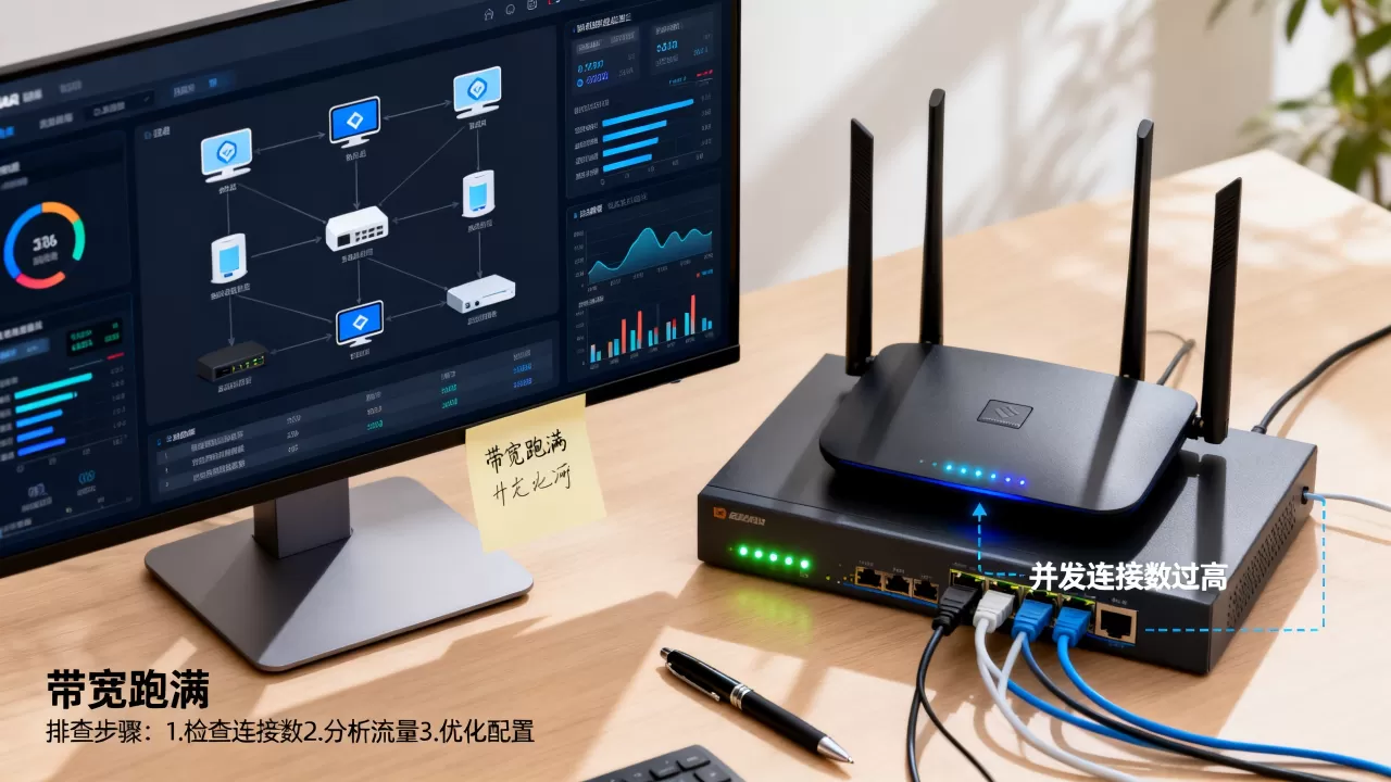 带宽跑满但业务还卡怎么办,并发连接数过高如何排查 带宽跑满但业务还卡怎么办,并发连接数过高如何排查