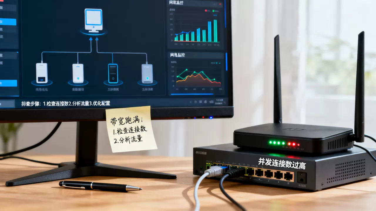 带宽跑满但业务还卡怎么办,并发连接数过高如何排查 带宽跑满但业务还卡怎么办,并发连接数过高如何排查