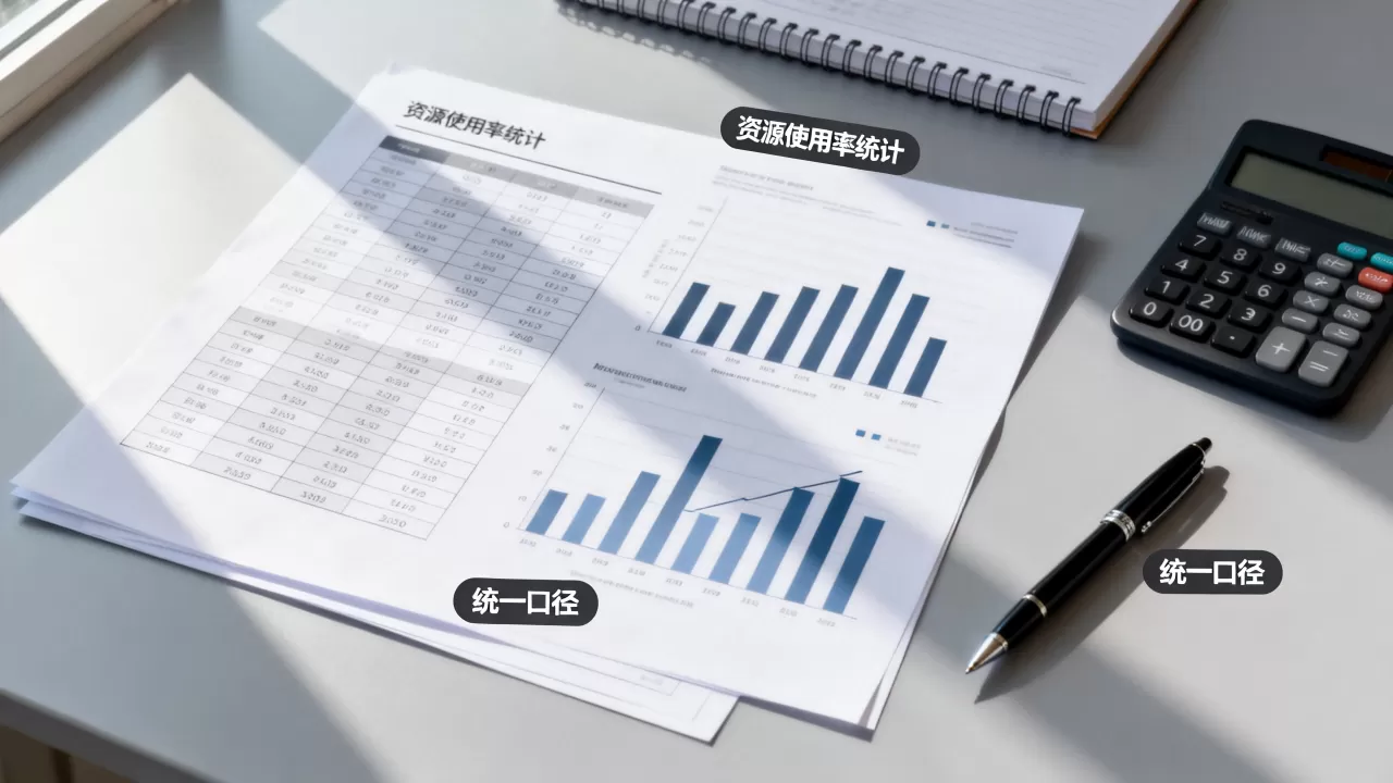 资源使用率的统计口径要统一才能横向对比吗？，如何统一统计口径