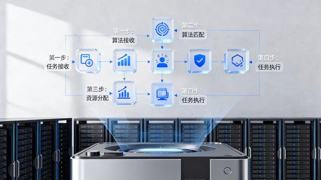 集群防护里清洗任务怎样由调度算法分配，调度算法分配流程是什么？
