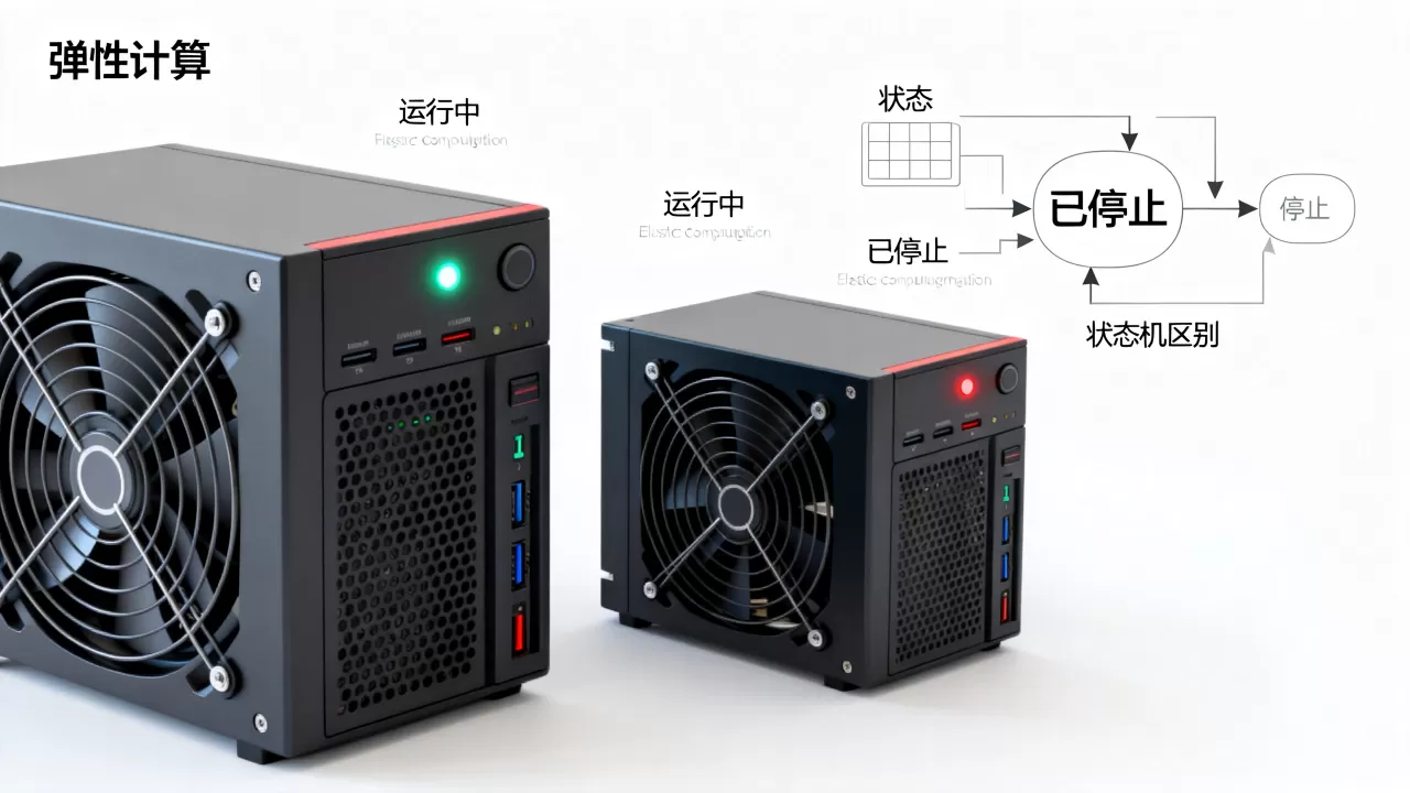 弹性计算实例运行中和已停止有何不同，状态机区别详解