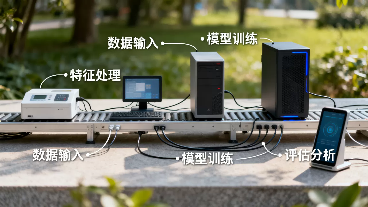用流水线把特征处理训练评估串成自动闭环