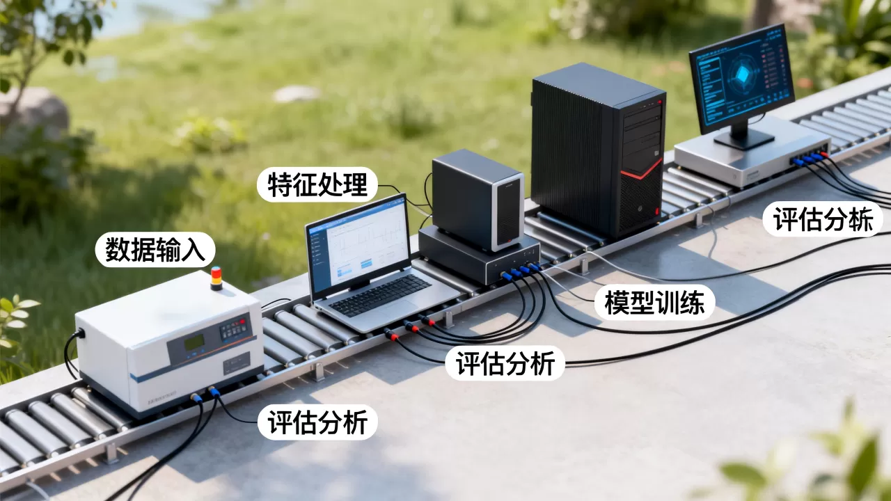用流水线把特征处理训练评估串成自动闭环