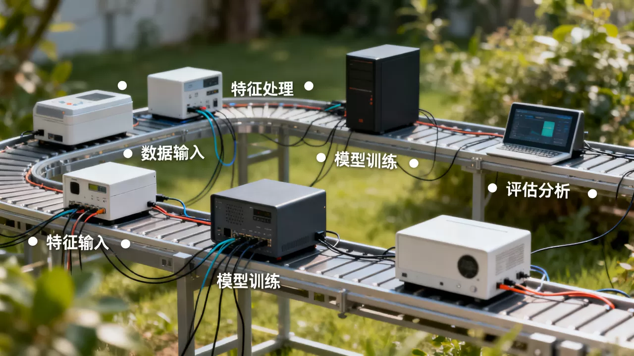 用流水线把特征处理训练评估串成自动闭环