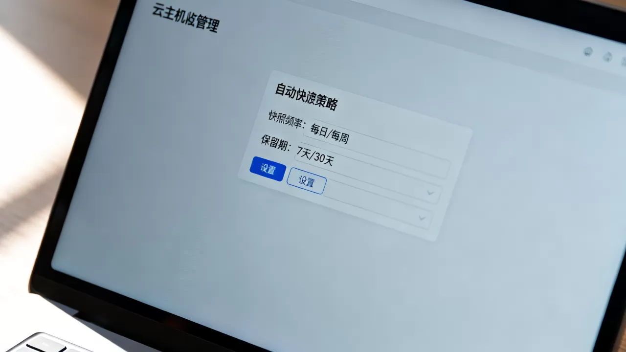 云主机自动快照策略该怎么设置才比较稳妥，快照频率与保留期设置
