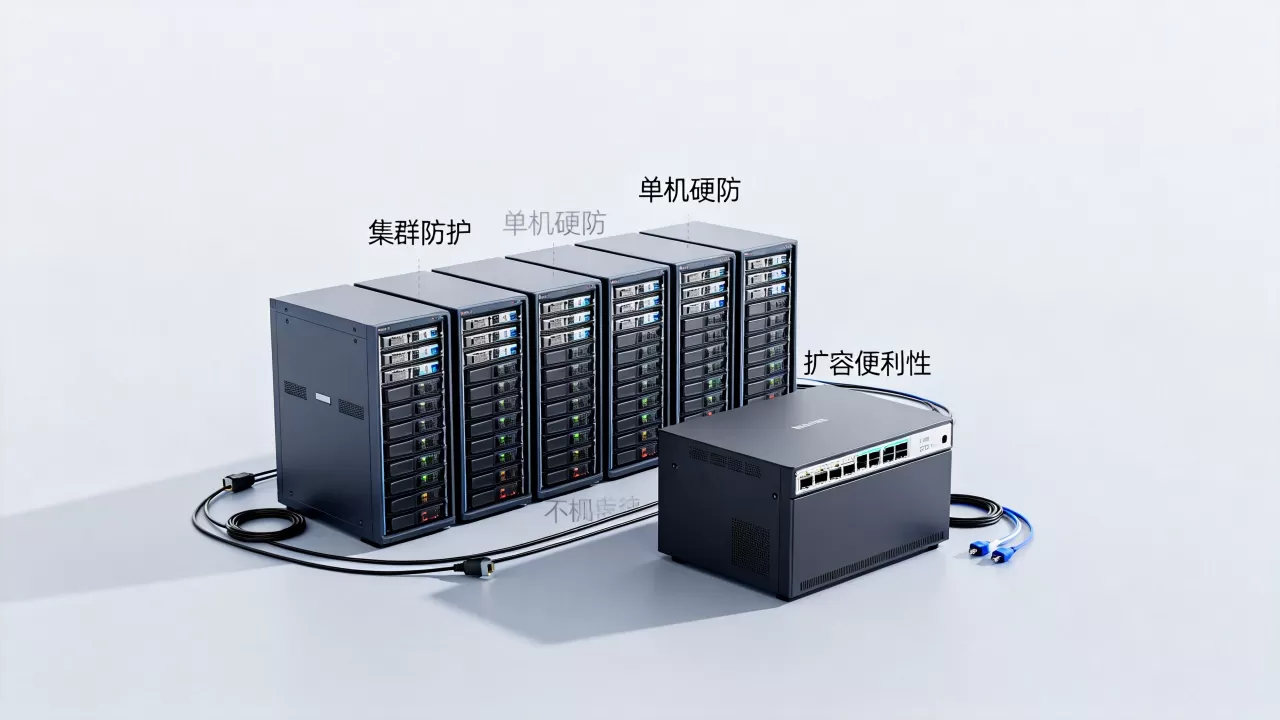 扩容便利性上集群防护比单机硬防更有余地吗?集群防护扩容便利性 扩容便利性上集群防护比单机硬防更有余地吗?集群防护扩容便利性