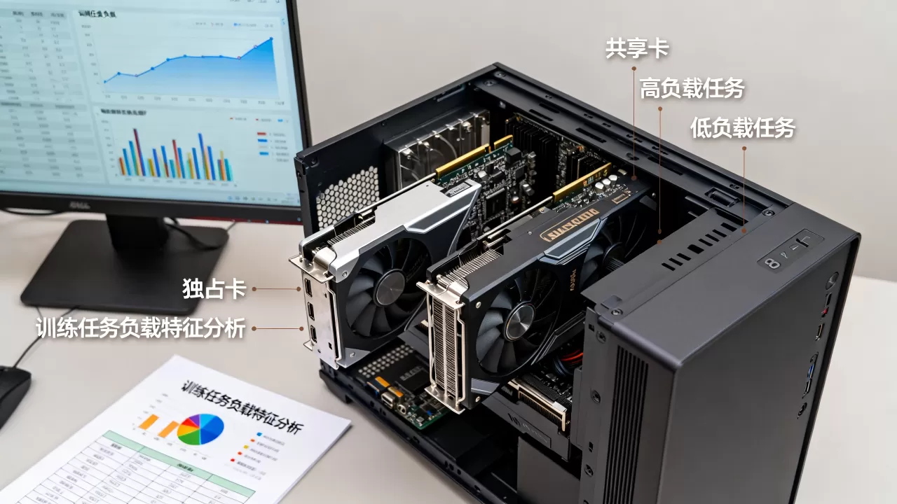 训练任务按负载特征选独占卡还是共享卡，怎么判断显卡类型？