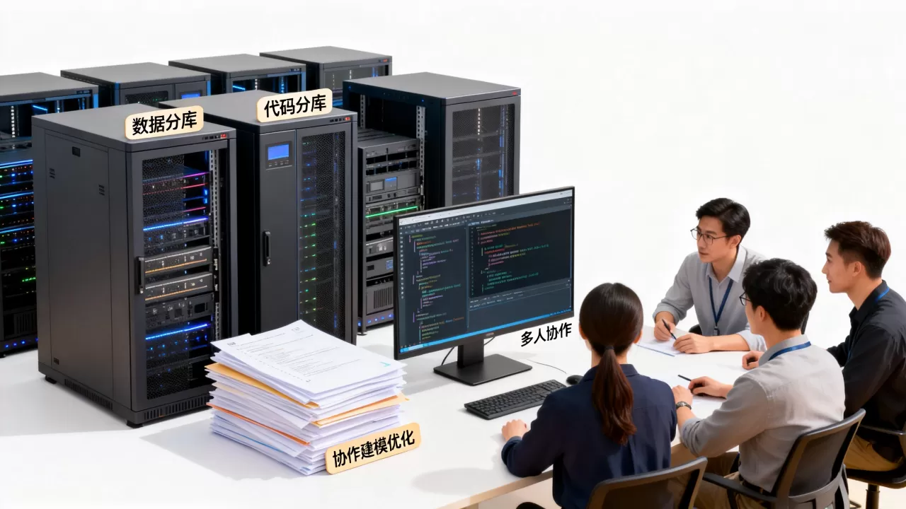 数据和代码分库存储更利于多人协作建模吗？，数据代码分库存储协作优化