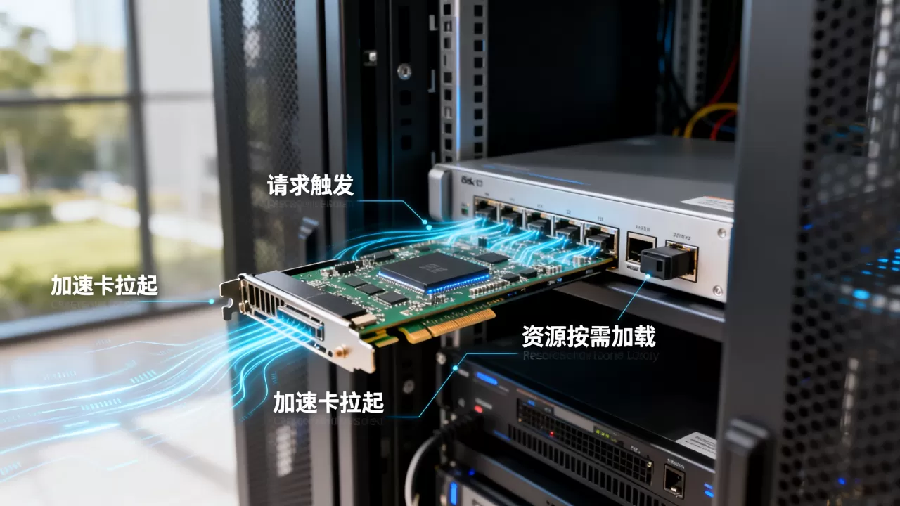 在线推理服务如何实现请求到来时才拉起加速卡资源，如何按需加载资源