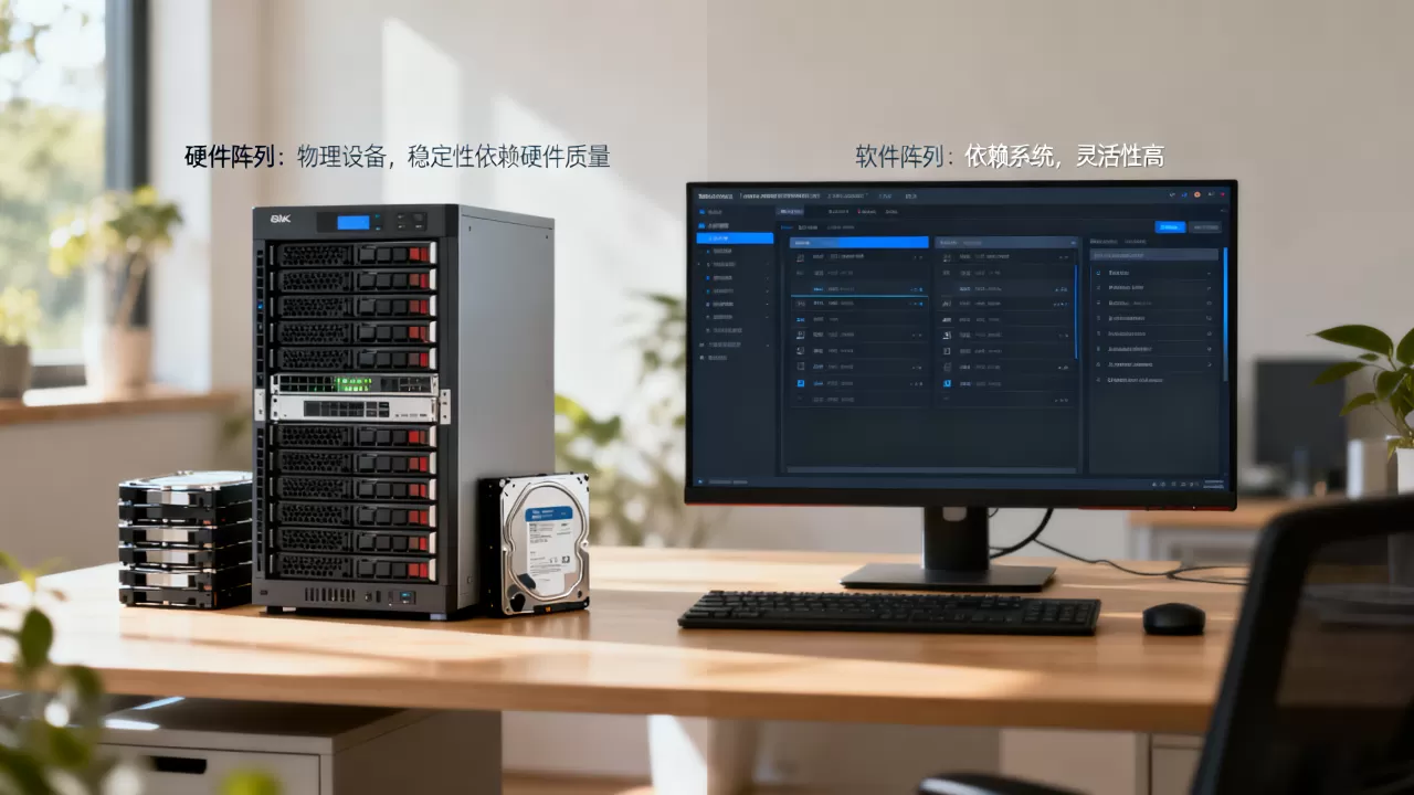 硬件阵列与软件阵列各自的取舍点是什么，硬件阵列和软件阵列哪个更稳定