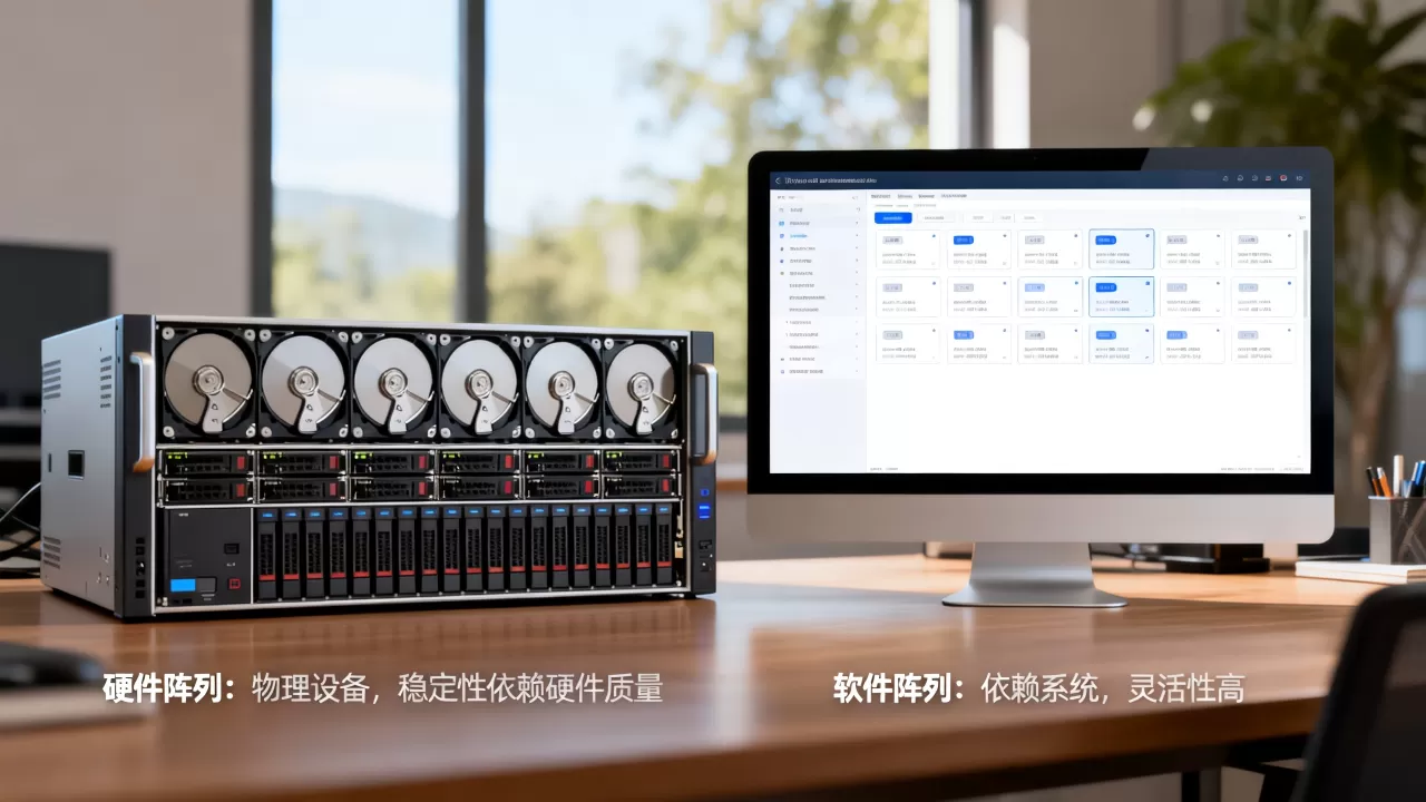 硬件阵列与软件阵列各自的取舍点是什么，硬件阵列和软件阵列哪个更稳定