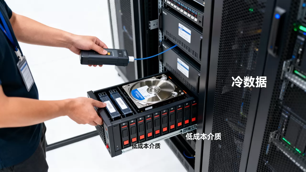 数据分级存储如何将冷数据归档到低成本介质以节省开销？，数据分级存储
