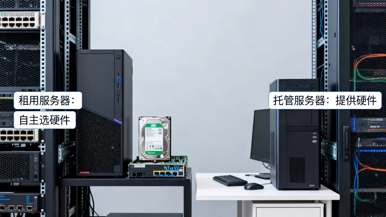 租用服务器能否像托管一样自己选硬件，有什么区别？