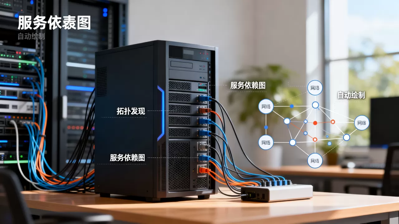 拓扑发现是靠什么自动画出服务依赖图的，如何实现自动绘制