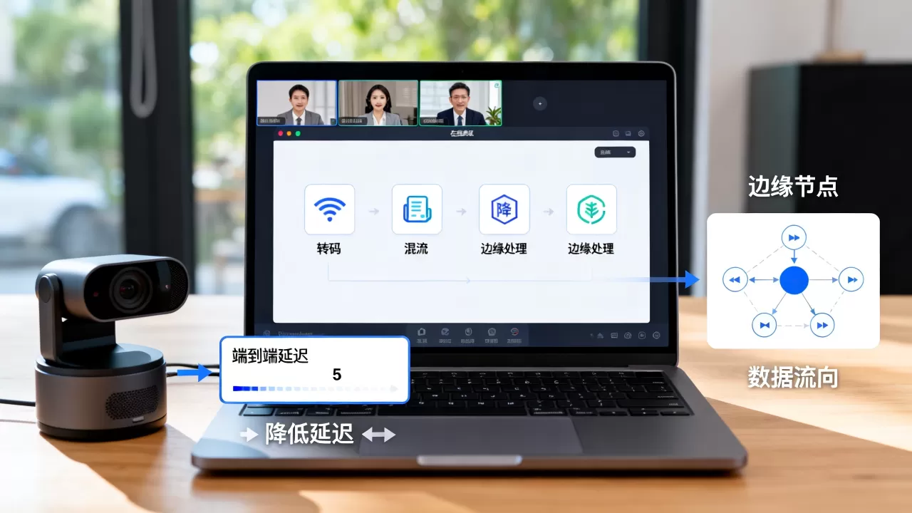 在线会议把转码与混流放边缘降低端到端会议延迟 在线会议把转码与混流放边缘降低端到端会议延迟