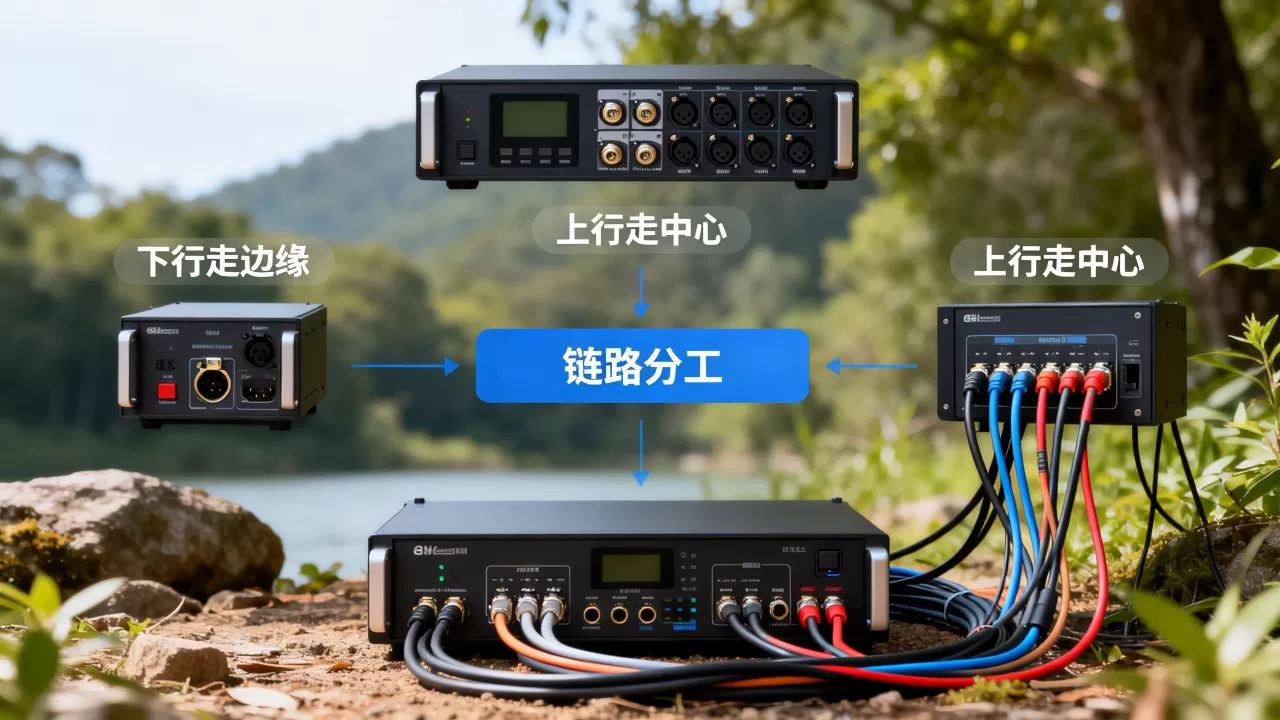 音视频下行走边缘与上行走中心如何做链路分工