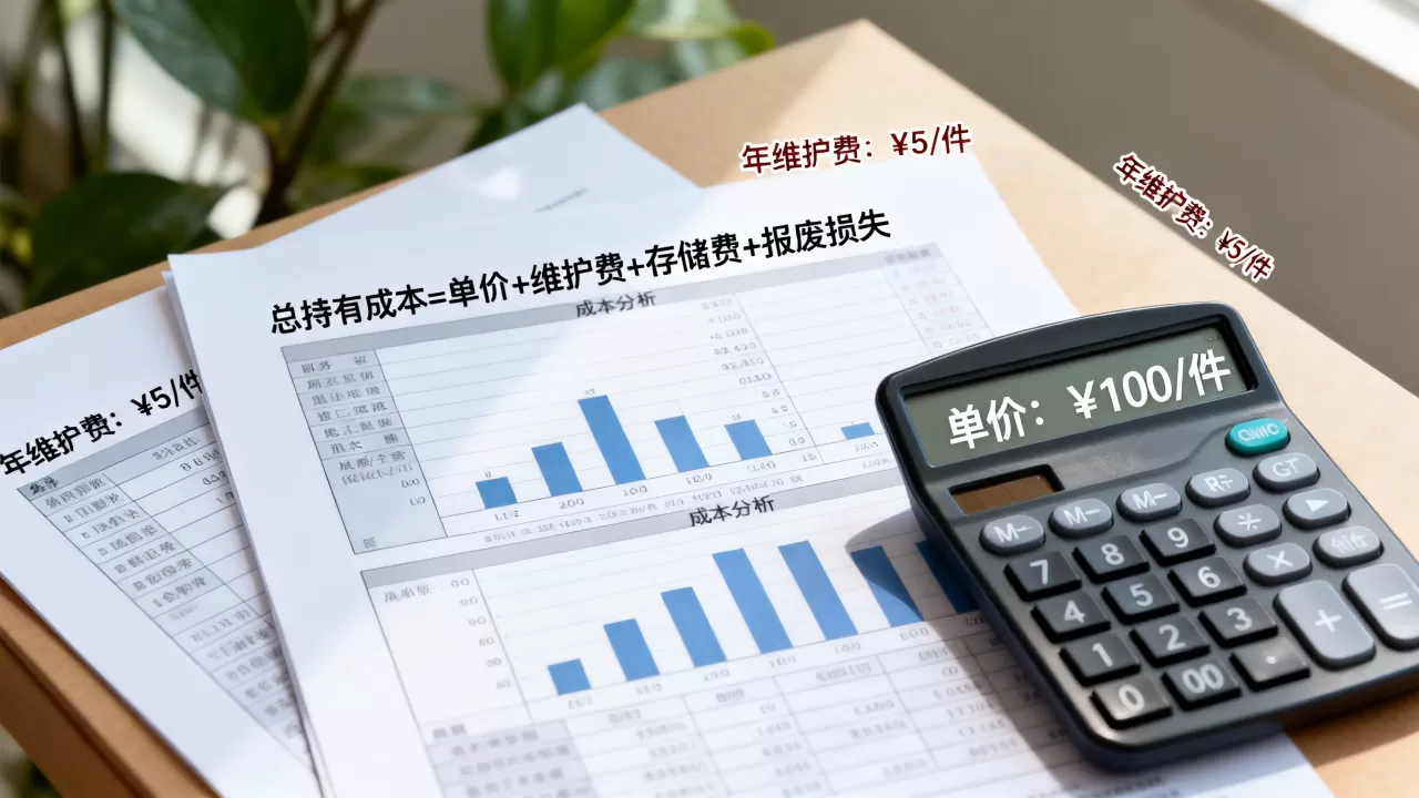成本优化只看单价不看总持有费用可以吗，总持有成本怎么算