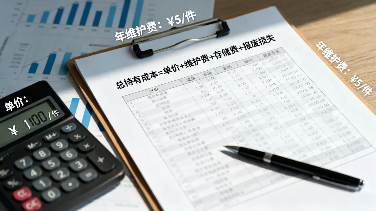 成本优化只看单价不看总持有费用可以吗，总持有成本怎么算