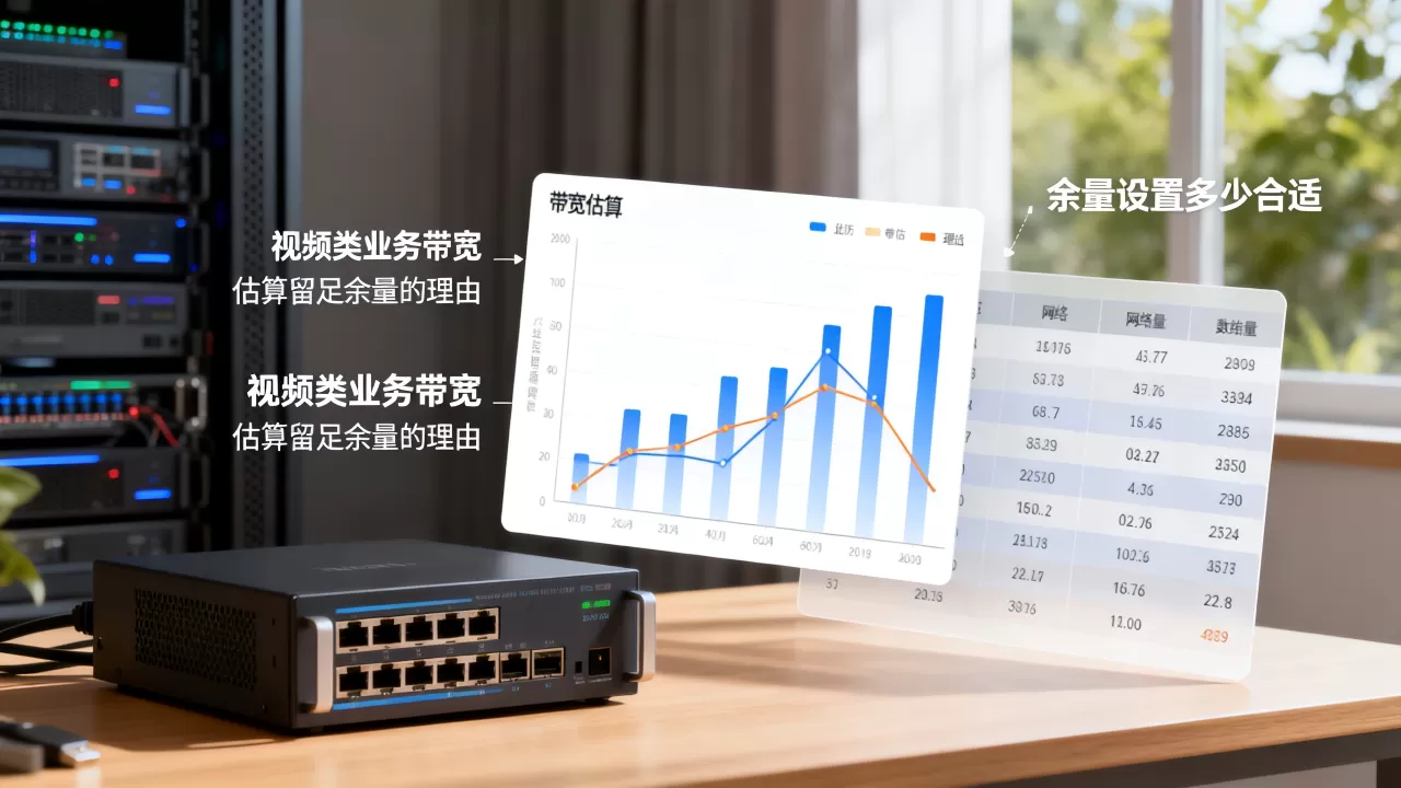 视频类业务带宽估算留足余量的理由是什么？，余量设置多少合适