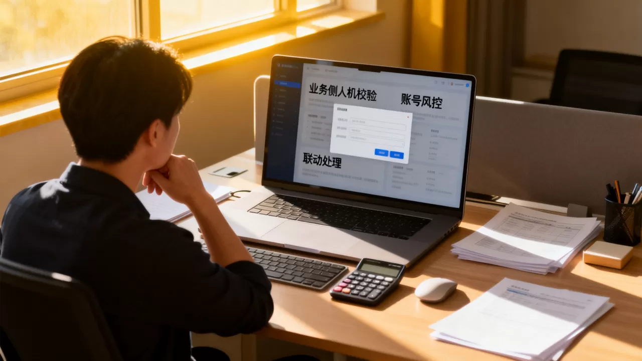 业务侧人机校验与账号风控如何联动处理，有什么好方案？