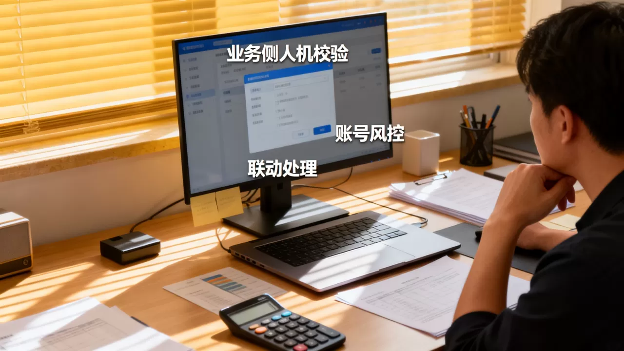 业务侧人机校验与账号风控如何联动处理，有什么好方案？