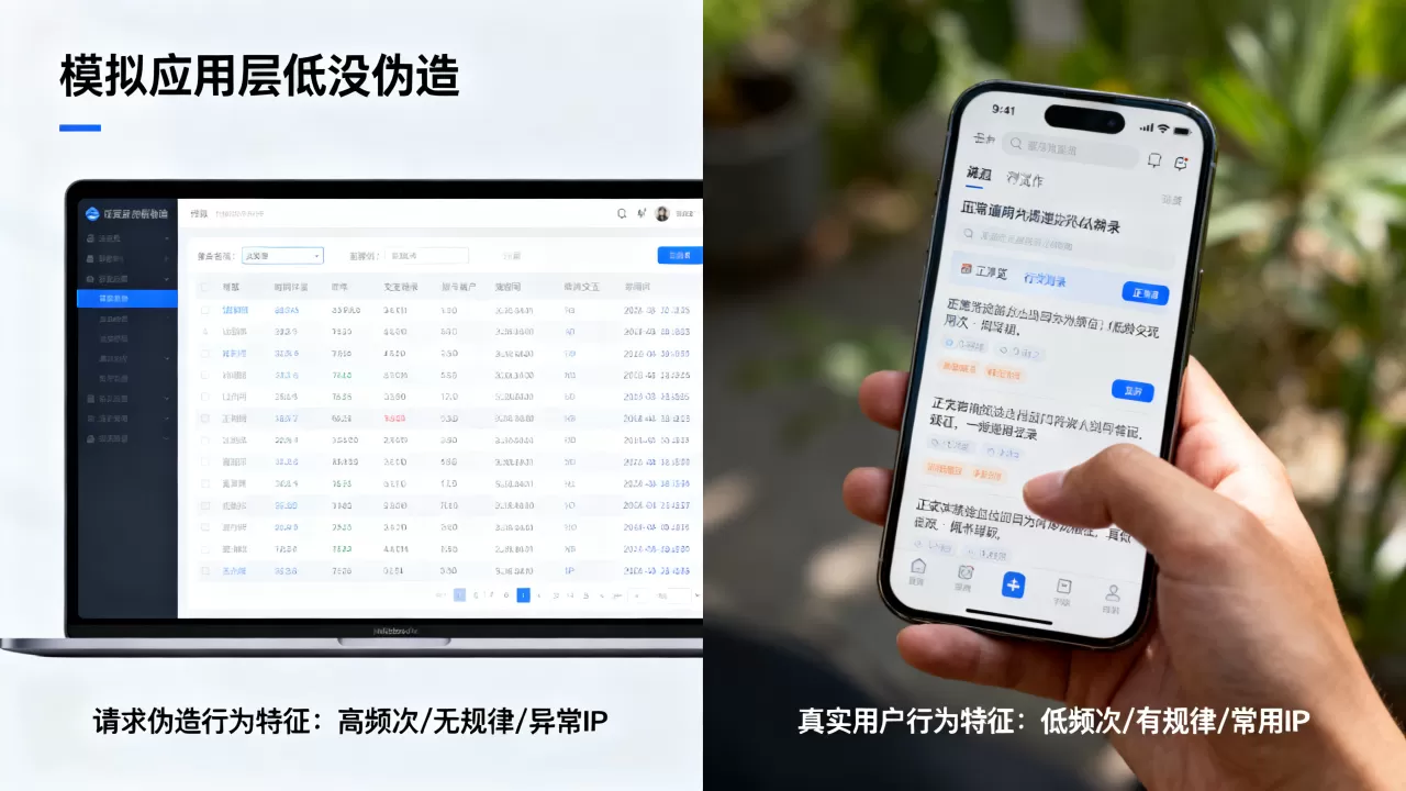 应用层请求伪造与真实用户在行为上差在哪,有什么区别 应用层请求伪造与真实用户在行为上差在哪,有什么区别