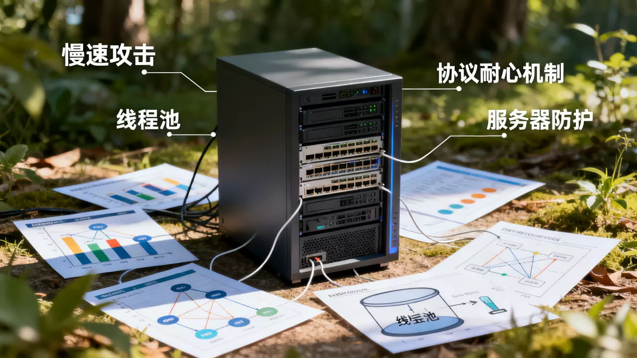 慢速攻击如何利用协议耐心机制拖垮线程池，服务器防护方法