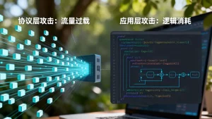 协议层攻击重流量而应用层攻击重逻辑消耗