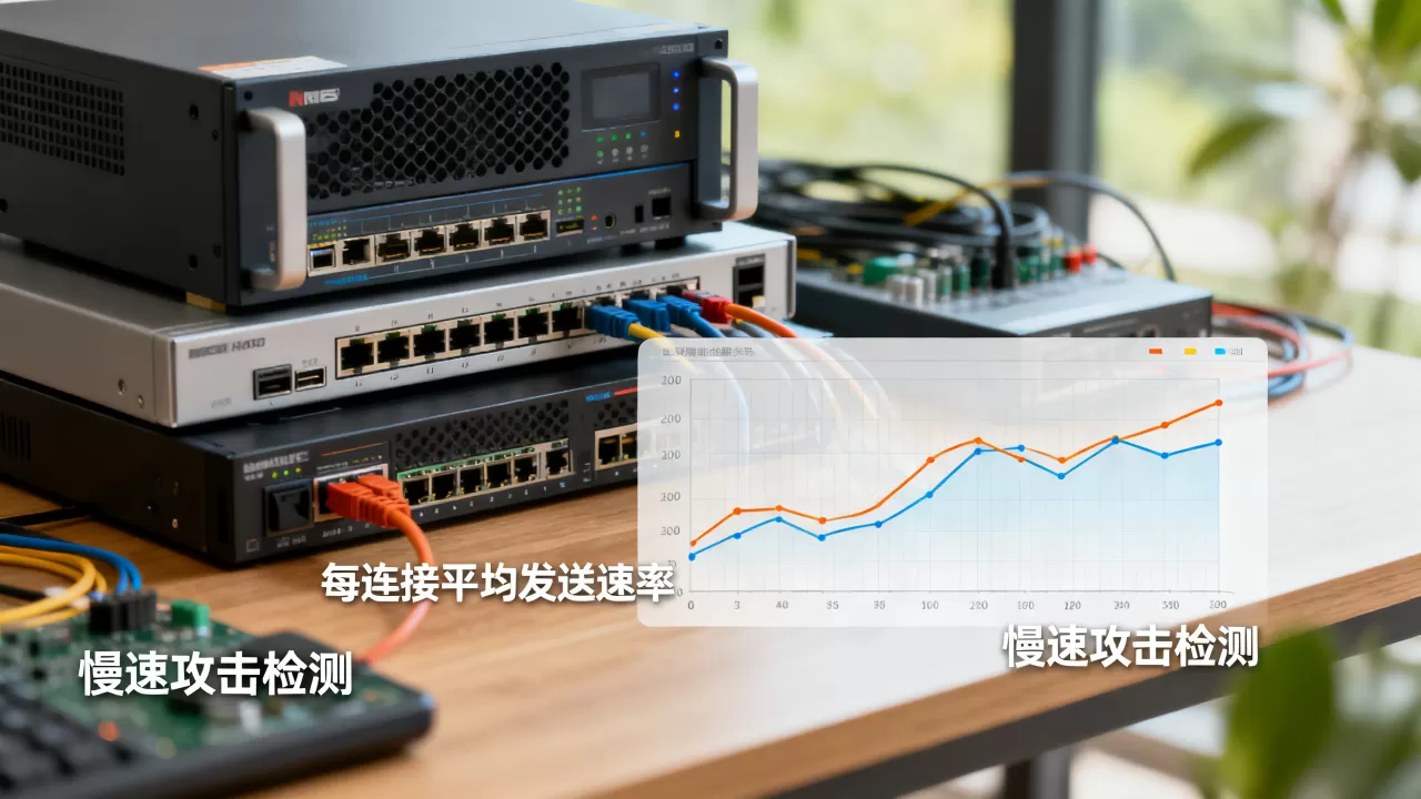 检测慢速攻击可关注每连接平均发送速率吗？每连接平均发送速率如何检测？