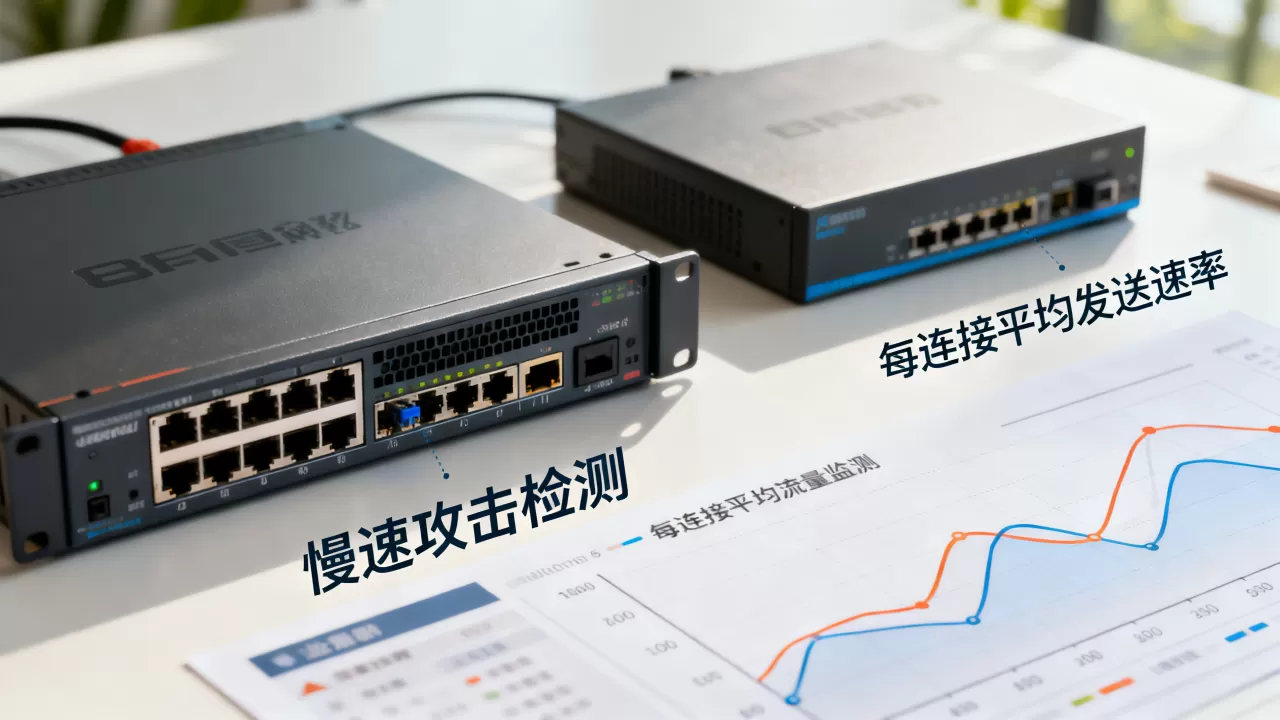检测慢速攻击可关注每连接平均发送速率吗？每连接平均发送速率如何检测？