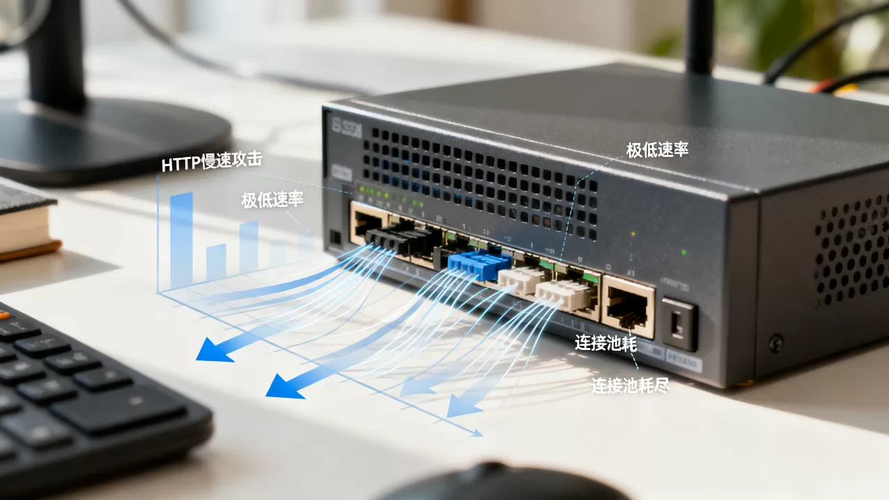 HTTP慢速攻击如何用极低速率耗尽连接池，慢速攻击原理是什么