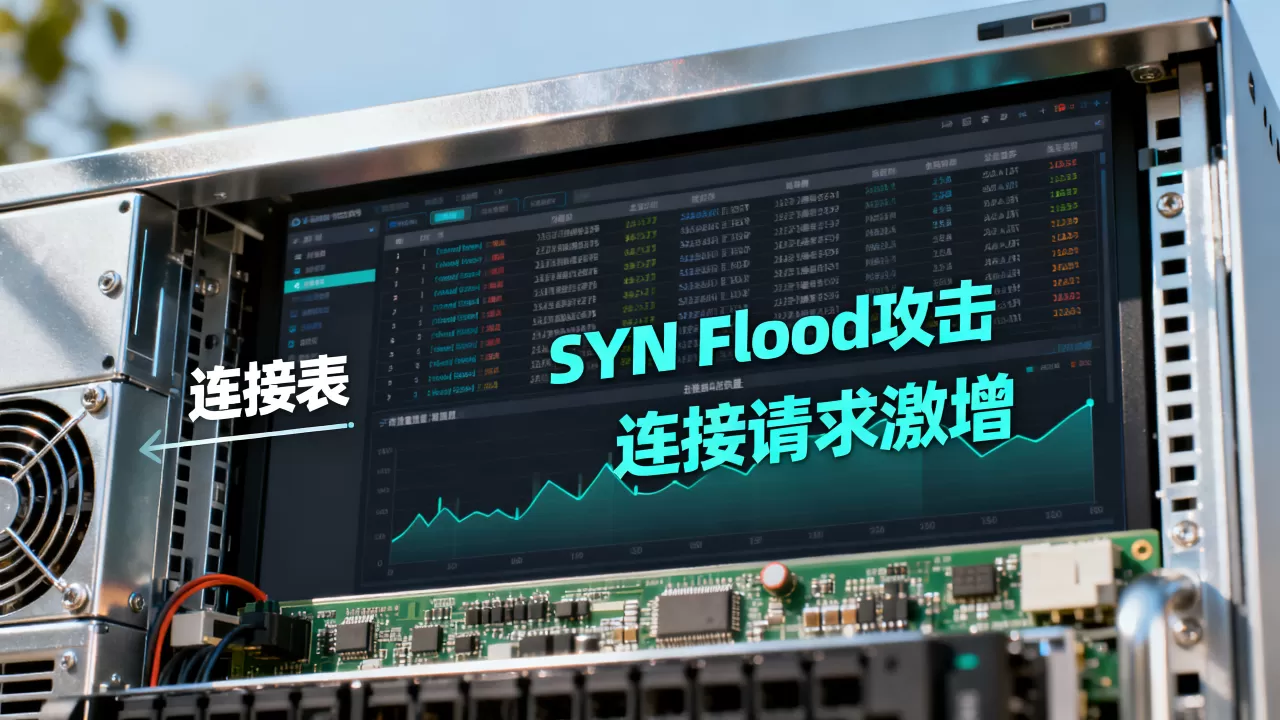 服务器遭遇SYN Flood时连接表被迅速占满的过程 服务器遭遇SYN Flood时连接表被迅速占满的过程