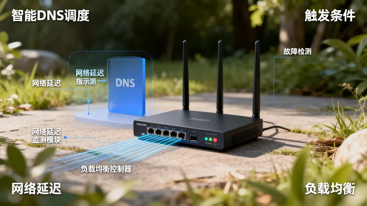 路由优化中智能DNS调度触发条件是什么？智能DNS调度触发条件