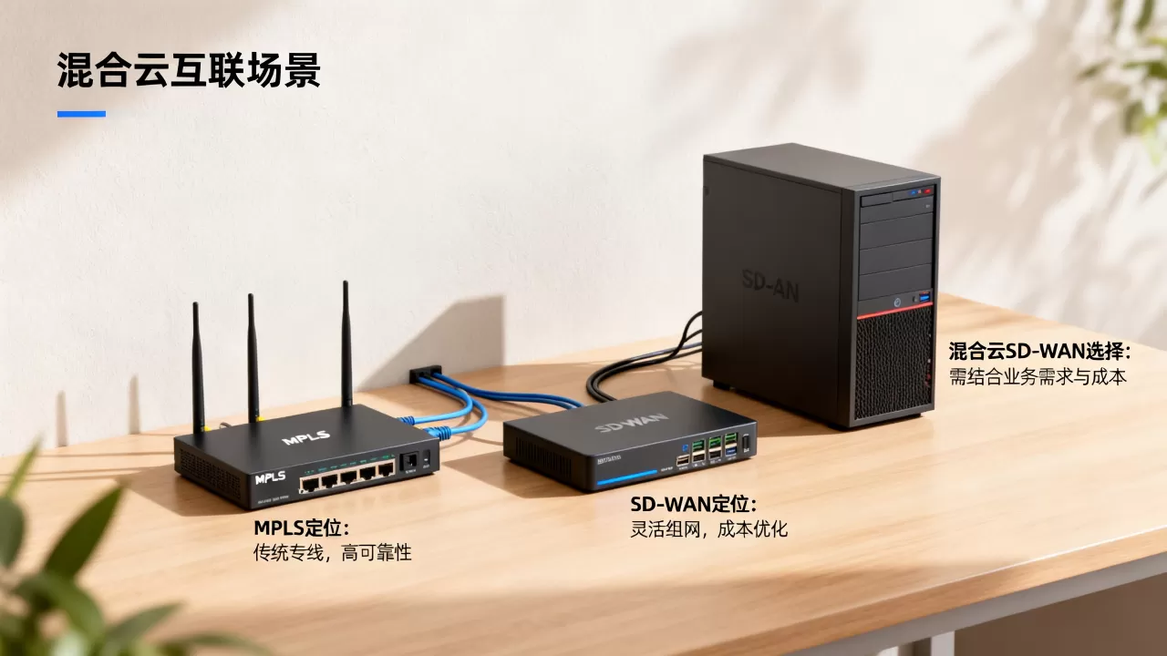 混合云互联场景MPLS与SD-WAN定位差异是什么，混合云SD-WAN选哪个