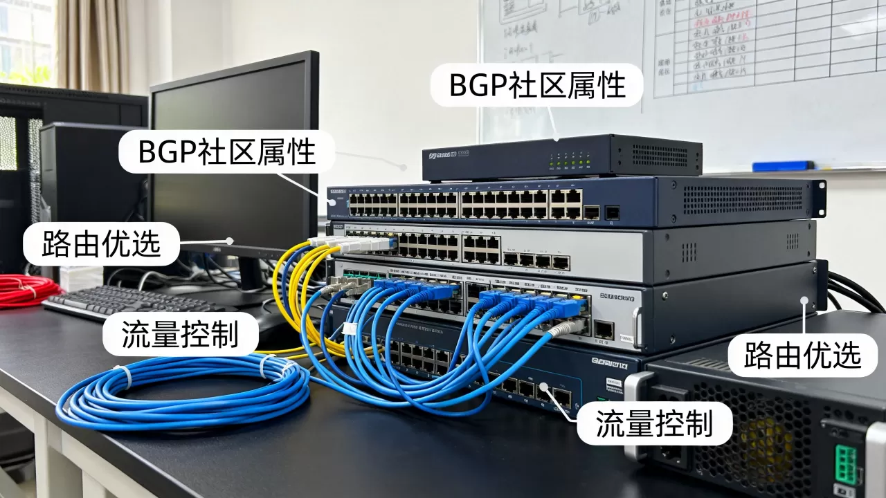 BGP社区属性如何配合路由优选实现流量走向控制?,BGP社区属性路由优选 BGP社区属性如何配合路由优选实现流量走向控制?,BGP社区属性路由优选