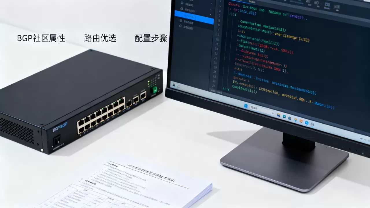 BGP社区属性在路由优选中的应用方法是什么？如何配置