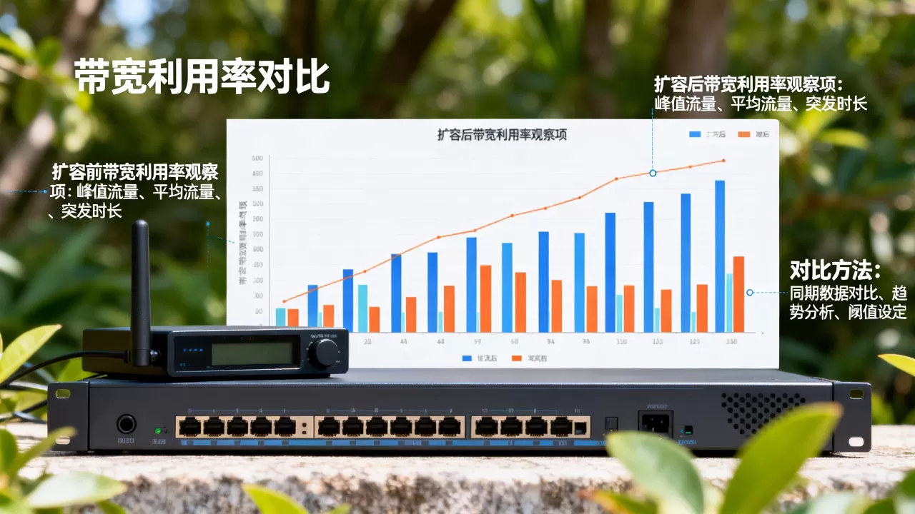 扩容前后带宽利用率对比观察项有哪些?扩容前后带宽利用率怎么对比? 扩容前后带宽利用率对比观察项有哪些?扩容前后带宽利用率怎么对比?