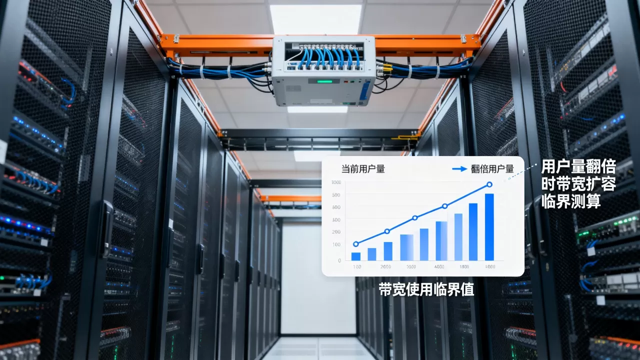 用户量翻倍时带宽扩容临界怎么测算，带宽扩容临界点是多少？