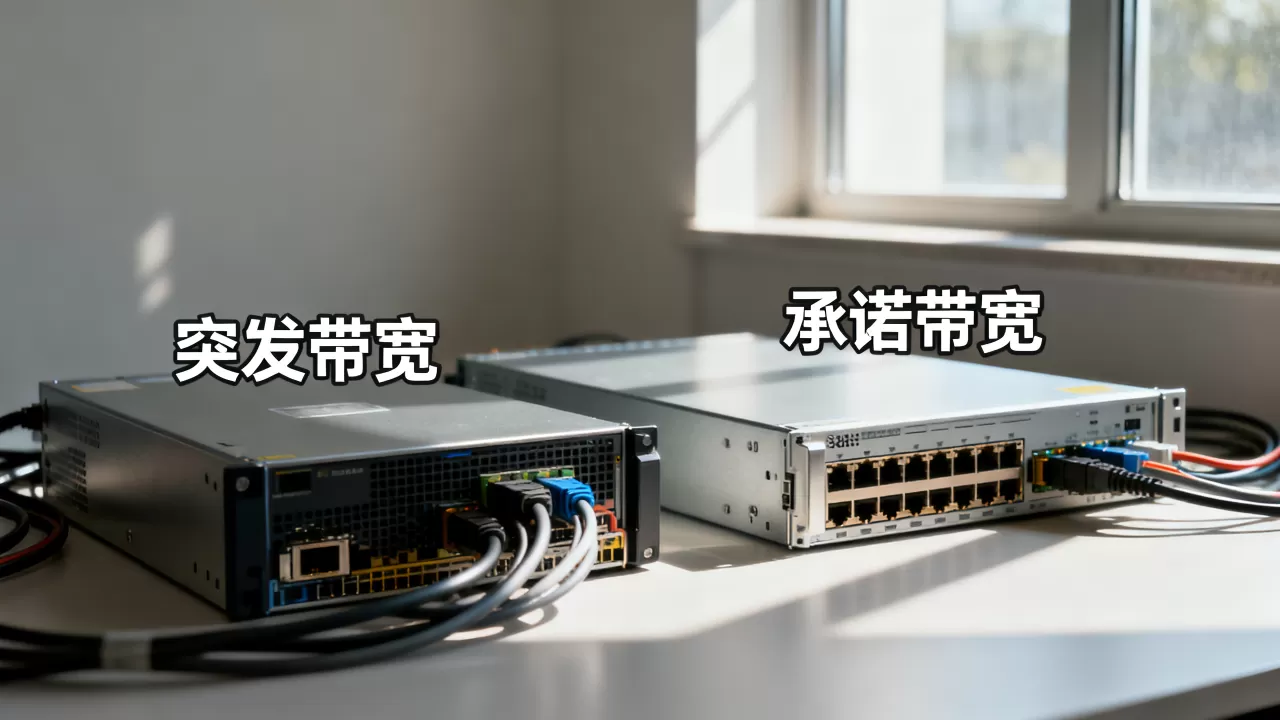 大带宽服务器突发带宽和承诺带宽区别是什么，突发带宽和承诺带宽哪个更划算？