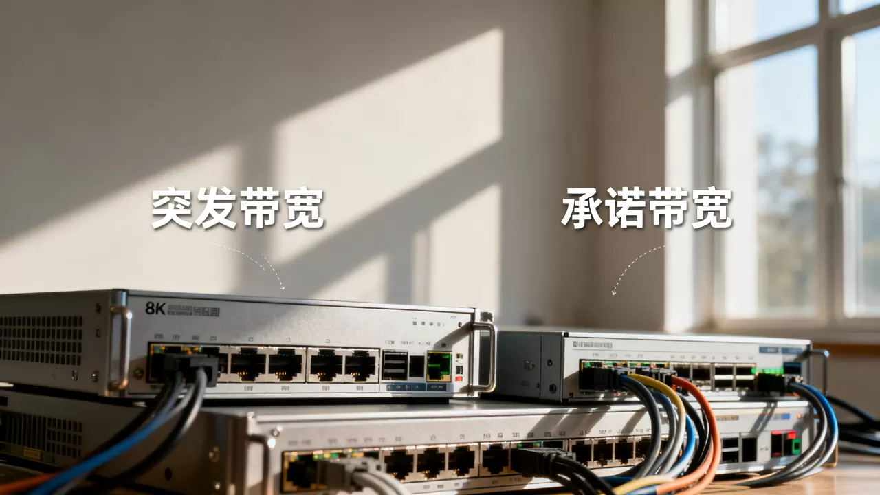 大带宽服务器突发带宽和承诺带宽区别是什么，突发带宽和承诺带宽哪个更划算？
