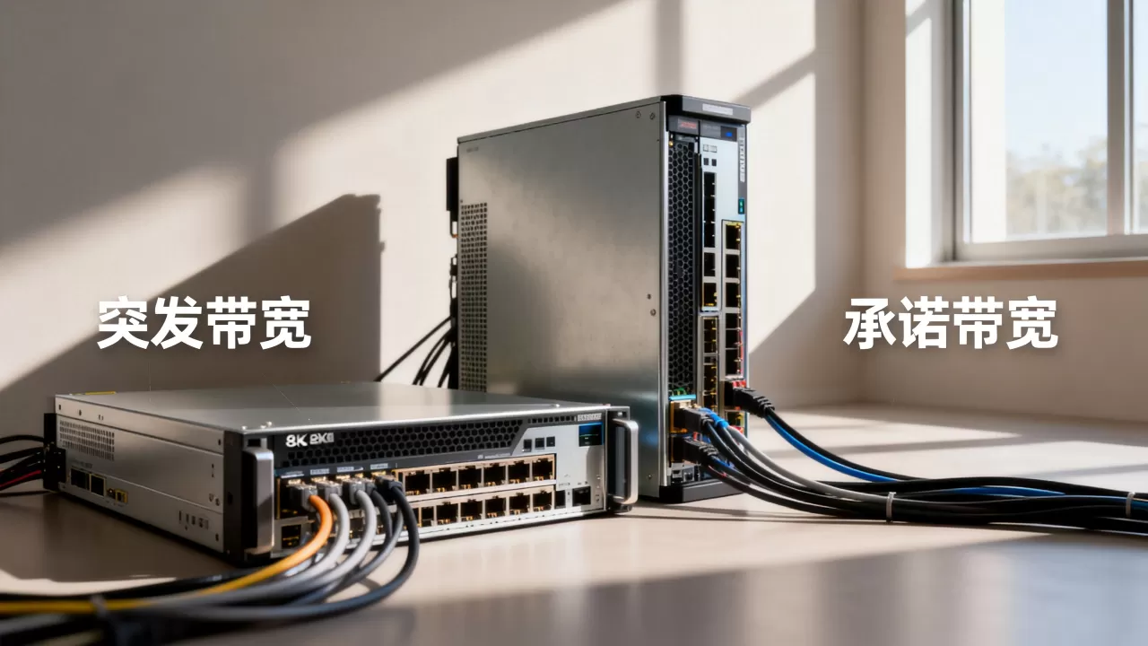 大带宽服务器突发带宽和承诺带宽区别是什么，突发带宽和承诺带宽哪个更划算？